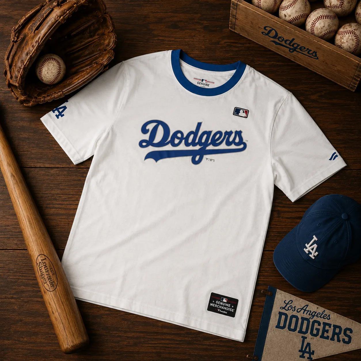 Fanatics MLB Dodgers Classic Logo T-Shirt | White